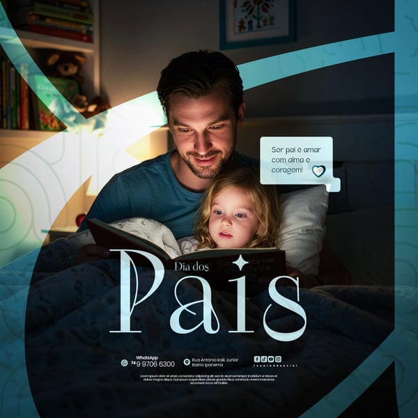 DIA DOS PAIS AGOSTO PAI - FLYER SOCIAL MEDIA PSD EDITÁVEL 24