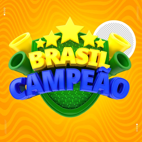 Brasil Campeão Futebol PSD Editável