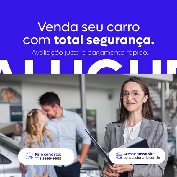 CONCESSIONÁRIA VENDA SEMINOVO FEED PSD EDITÁVEL