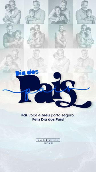 DIA DOS PAIS 11 DE AGOSTO CAMPANHA SOCIAL MEDIA FLYER PSD EDITÁVEL