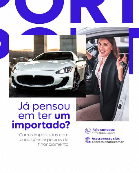 CONCESSIONÁRIA IMPORTADOS SOCIAL MEDIA FEED PSD EDITÁVEL