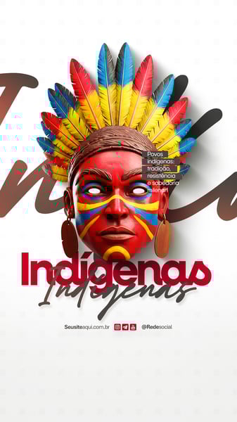 LYP DIA DOS POVOS INDÍGENAS - DIA DO ÍNDIO - 19 DE ABRIL SOCIAL MEDIA PSD EDITÁVEL (2)