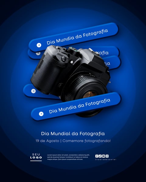 DIA MUNDIAL DA FOTOGRAFIA 19 DE AGOSTO SOCIAL MEDIA PSD EDITÁVEL 2