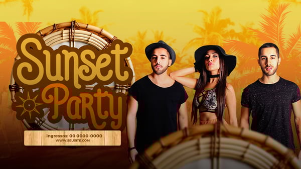 MRS 47 FLYER DE EVENTO - SUNSET PARTY BANNER