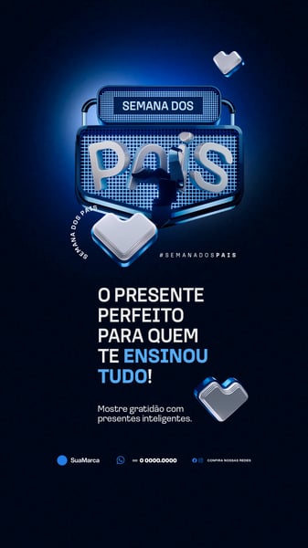 Story Semana dos Pais para Loja de Informática Social Media PSD Editável