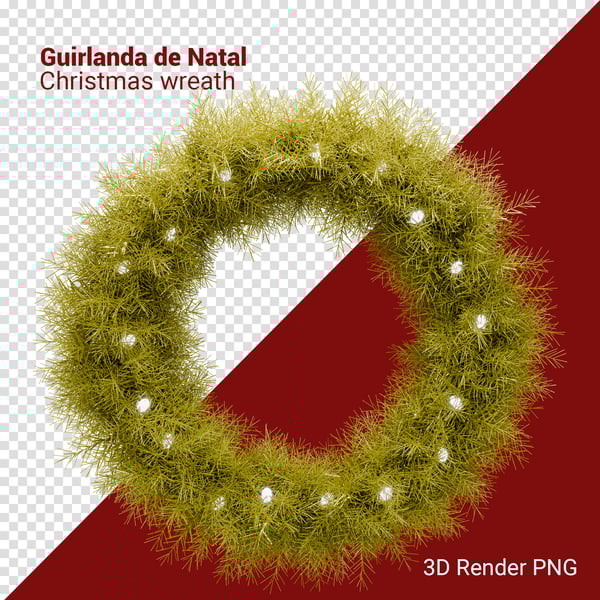 XGN GUIRLANDA DE NATAL 3D RENDER PNG PARA COMPOSIÇÃO (21)