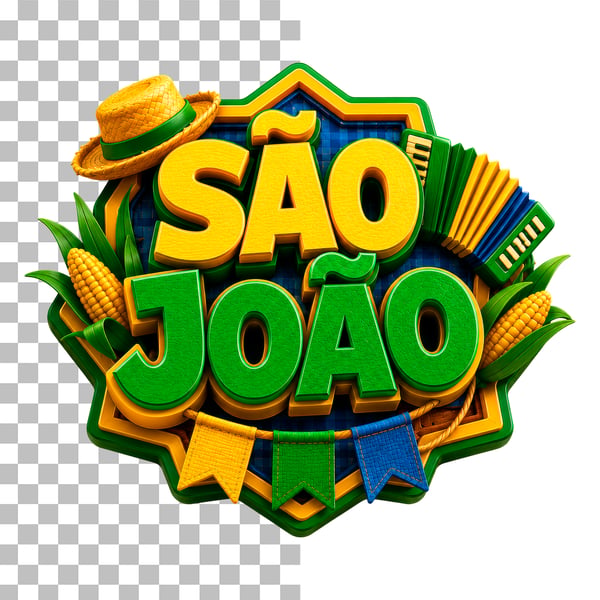 SELO 3D SÃO JOÃO PSD EDITÁVEL