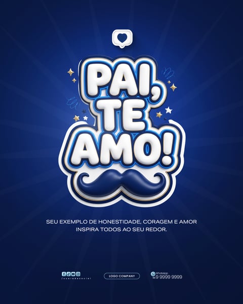 DIA DOS PAIS HOMENAGEM ESPECIAL SOCIAL MEDIA PSD EDITÁVEL 2