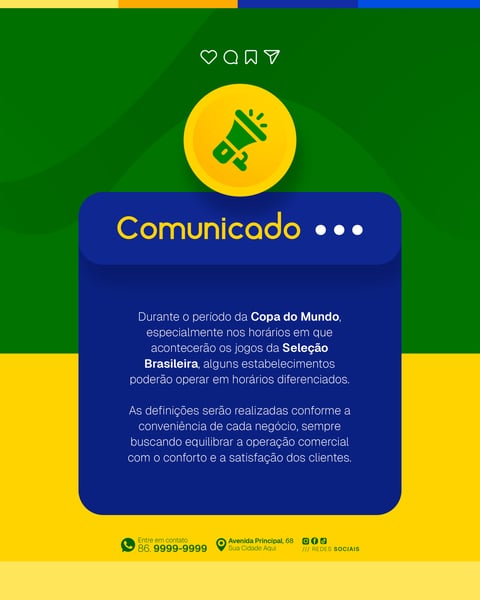 Comunicado Copa do Mundo | Brasil