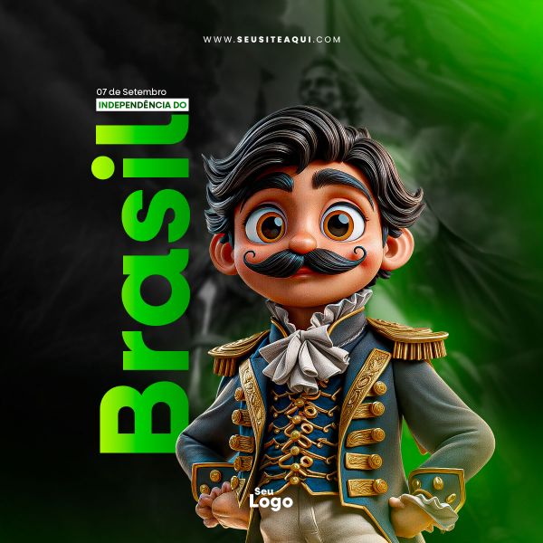 FEED QUADRADO - DIA DA INDEPENDÊNCIA DO BRASIL | SOCIAL MEDIA | PSD EDITÁVEL
