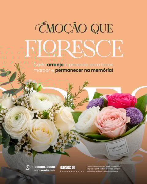 FLORICULTURA SOCIAL MEDIA PSD EDITÁVEL 2