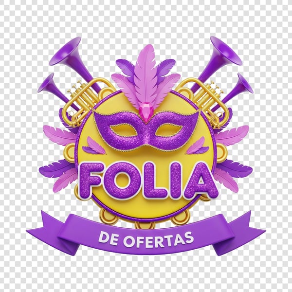 SELO 3D CARNAVAL FOLIA DE OFERTAS 01