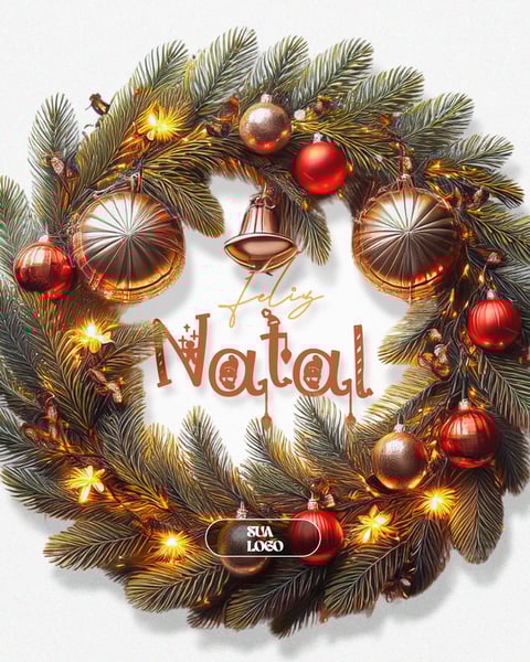 FELIZ NATAL 25 DE DEZEMBRO AVISO INFORME HORÁRIO COMUNICADO SOCIAL MEDIA PSD EDITÁVEL