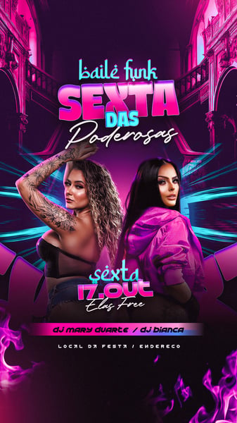 FLYER DE SHOW FUNK SEXTA PODEROSA STORY