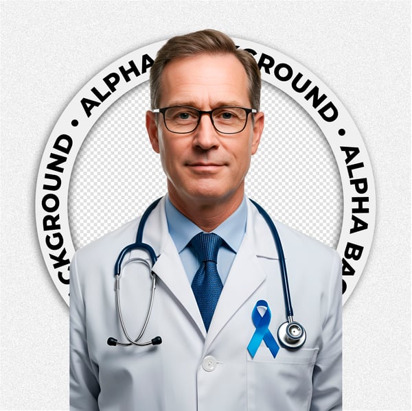 MÉDICO DOUTOR COM FITA AZUL DE NOVEMBRO AZUL 1