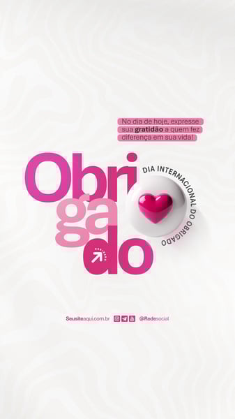 DIA INTERNACIONAL DO OBRIGADO 11 DE JANEIRO DIA DO OBRIGADO SOCIAL MEDIA PSD EDITÁVEL