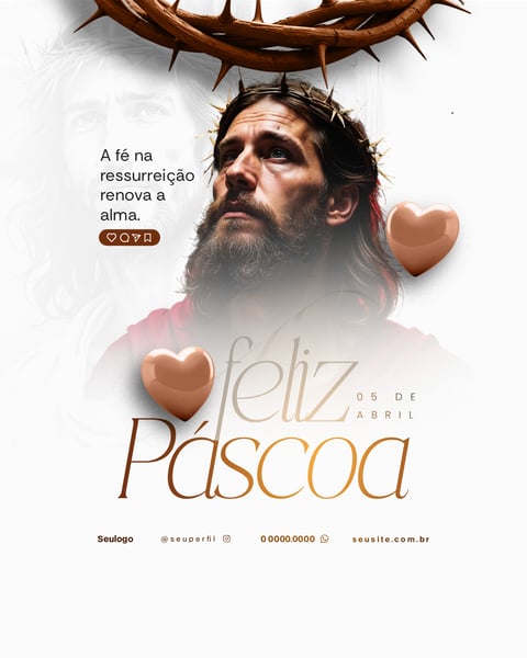 FELIZ PÁSCOA FLYER SOCIAL MEDIA PSD 6