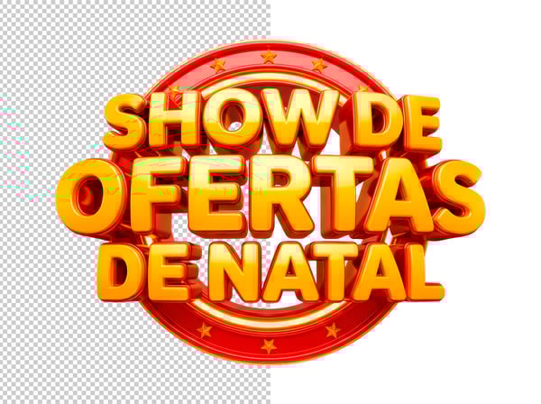SELO 3D SHOW DE OFERTAS DE NATAL EM PNG