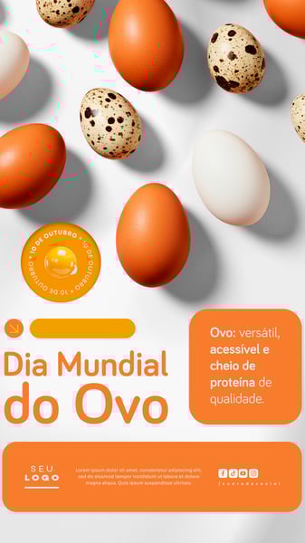 DIA MUNDIAL DO OVO 10 DE OUTUBRO STORY SOCIAL MEDIA PSD EDITÁVEL 4