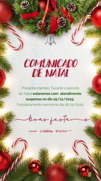 COMUNICADO DE NATAL AVISO DE RECESSO NATALINO 08
