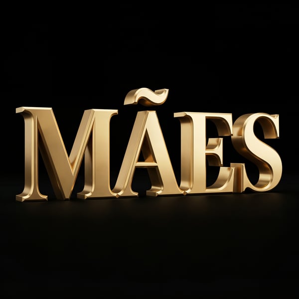 SELO 3D DIA DAS MÃES TIPOGRAFIA DOURADO 05