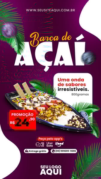 POST STORY - AÇAÍTERIA - BARCA DE AÇAÍ