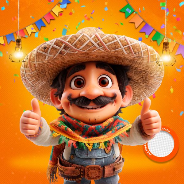 MASCOTES DE FESTA JUNINA MODELO 117