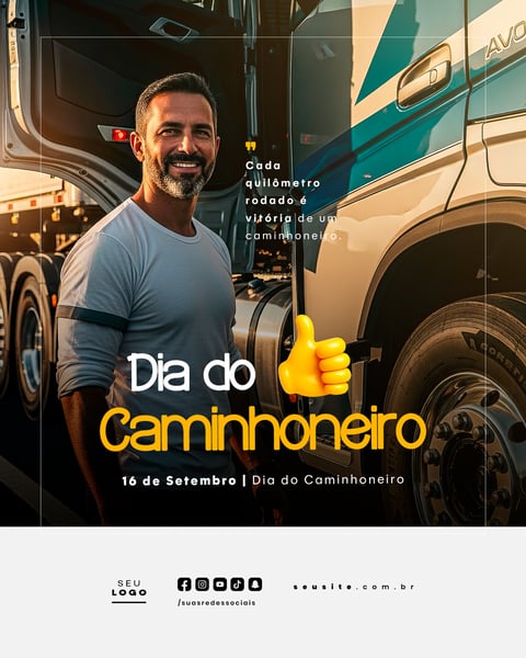 DIA DO CAMINHONEIRO 16 DE SETEMBRO SOCIAL MEDIA PSD EDITÁVEL 11