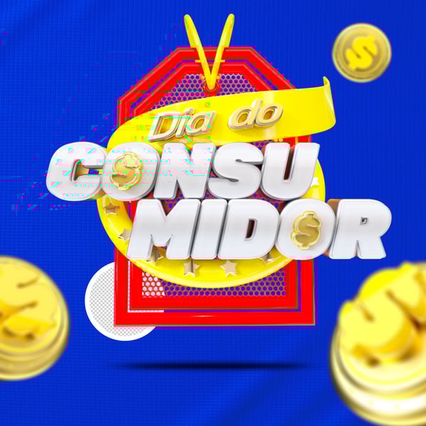 SELO 3D DIA DO CONSUMIDOR REDES SOCIAIS
