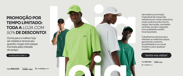 CARROSSEL SOCIAL MEDIA LOJA DE ROUPA MASCULINA