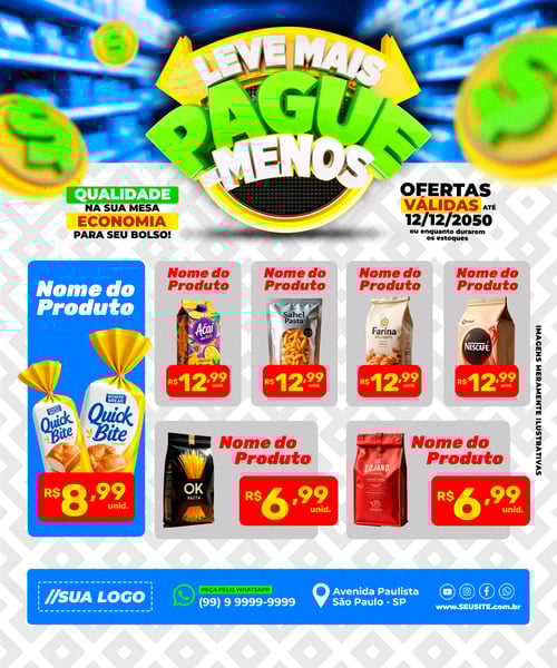 ENCARTE SUPERMERCADO LEVE MAIS PAGUE MENOS