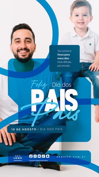 DIA DOS PAIS AGOSTO SOCIAL MEDIA POST EDITÁVEL STORY 16