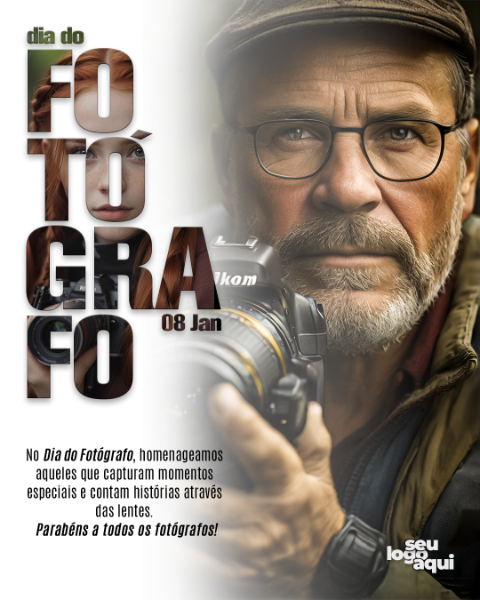 DIA DO FOTÓGRAFO - FEED, ARTE EDITÁVEL, SOCIAL MEDIA, IMAGEM INCLUSA