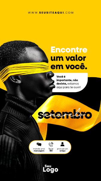 STORY - SETEMBRO AMARELO | SOCIAL MEDIA - PSD EDITÁVEL