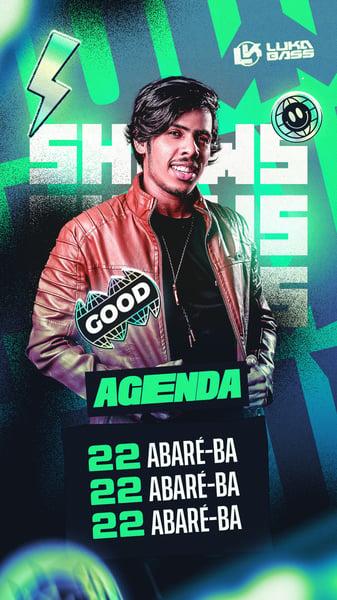 FLYER ARTISTA AGENDA DE SHOWS AGENDA SEMANAL PSD EDITÁVEL