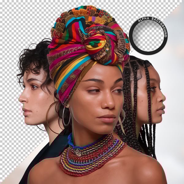 MULHER NEGRA AFRO ELEMENTO PSD PNG 83