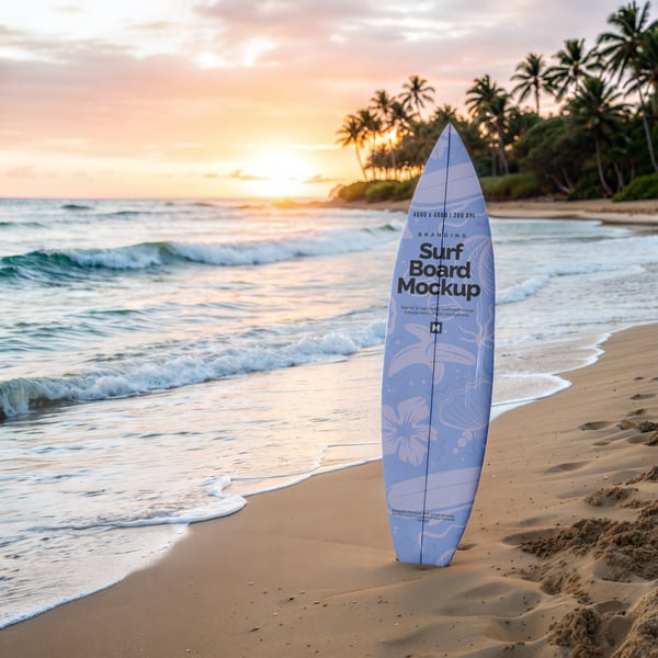 PRANCHA DE SURFE PSD EDITÁVEL MOCKUP