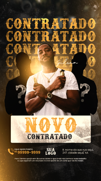 STORIES BARBEARIA SOCIAL MEDIA POST - NOVO BARBEIRO CONTRATADO
