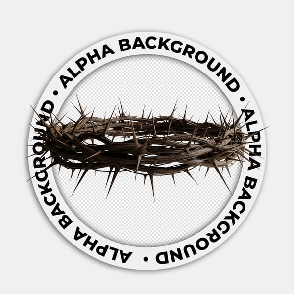 COROA DE ESPINHOS DE JESUS CRISTO EM UM FUNDO LISO ESTÚDIO 02