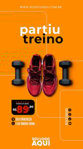 POST STORY - ACADEMIA - PARTIU TREINO