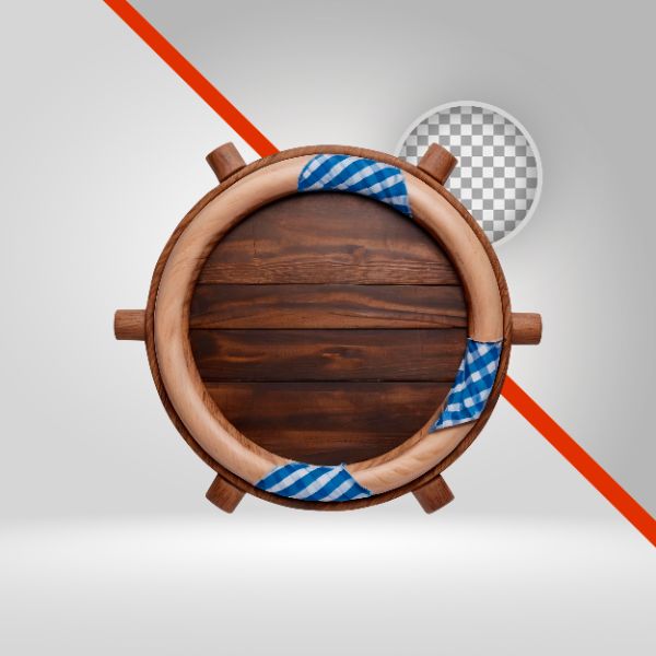 CÍRCULO SÃO JOÃO 3D, ELIPSE DE MADEIRA PRA TEXTO, ELEMENTO PNG, VOLANTE NAVIO, FUNDO TRANSPARENTE, RODA, PANO,