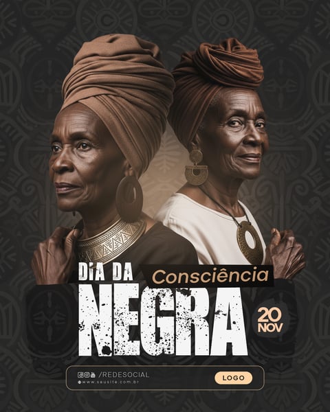 DIA DA CONSCIÊNCIA NEGRA 20 DE NOVEMBRO SOCIAL MEDIA PSD EDITÁVEL - 01