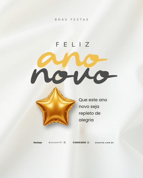 FELIZ ANO NOVO EDITÁVEL PSD 7