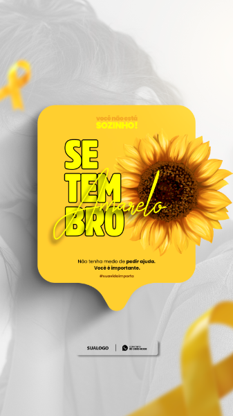 SETEMBRO AMARELO NÃO TENHA MEDO DE PEDIR AJUDA STORY