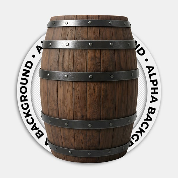 barril de madeira realista 1
