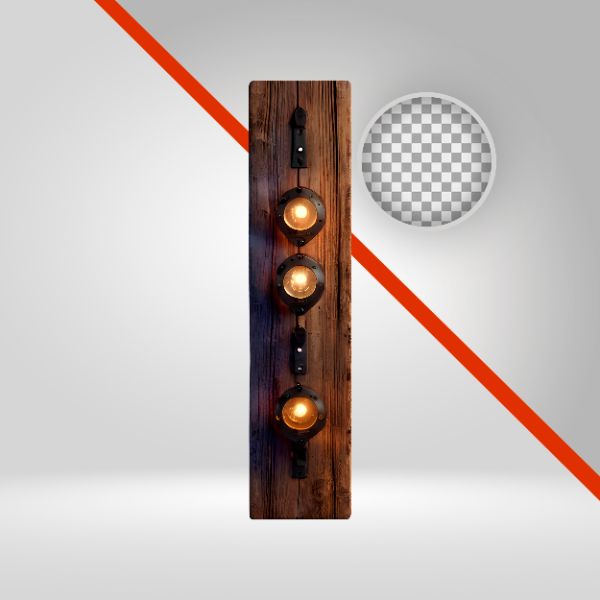 LUZ EM MADEIRA 3D, LÂMPADAS EM TÁBUA, ELEMENTO PNG, LUZES, FUNDO TRANSPARENTE, PARA FLYER DE VAQUEJADA, SERTANEJO