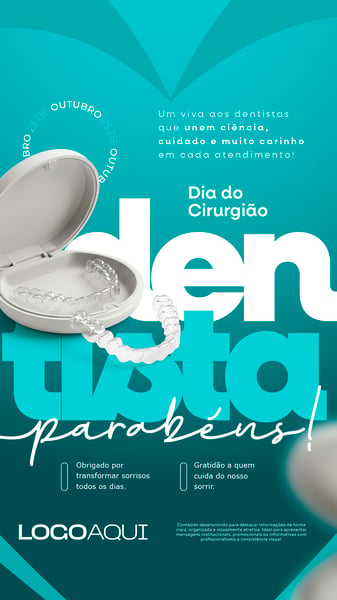 DIA DO CIRURGIÃO DENTISTA APARELHO SOCIAL MEDIA FLYER PSD EDITÁVEL STORY