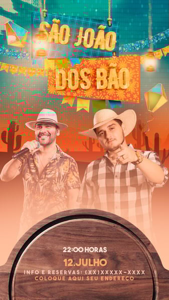 FLYER EVENTO SÃO JOÃO DOS BÃO STORIES