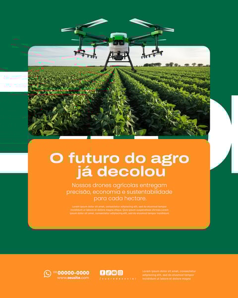 DRONE AGRÍCOLA SOCIAL MEDIA PSD EDITÁVEL 6
