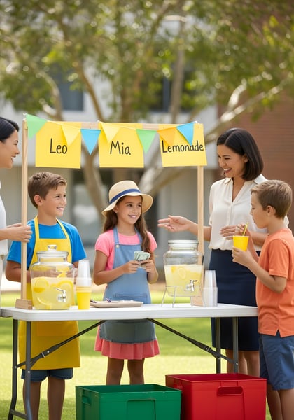 BARRACA DE LIMONADA DE CRIANÇAS NA ESCOLA 02